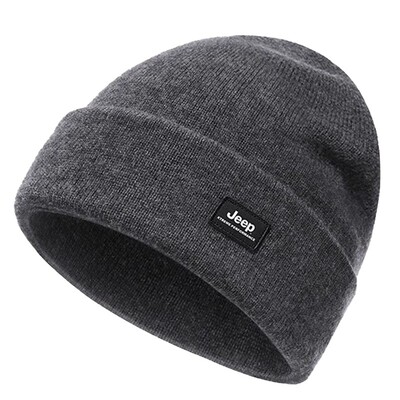 jeep吉普骑行护耳羊毛混纺帽男士