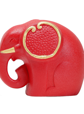 瓷古人陶瓷大象家居摆件