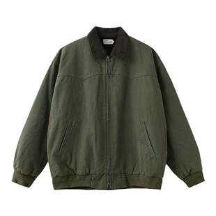 BUTTBILL 复古水洗工装灯芯绒古着夹克圣达菲通勤冬季棉服外套男