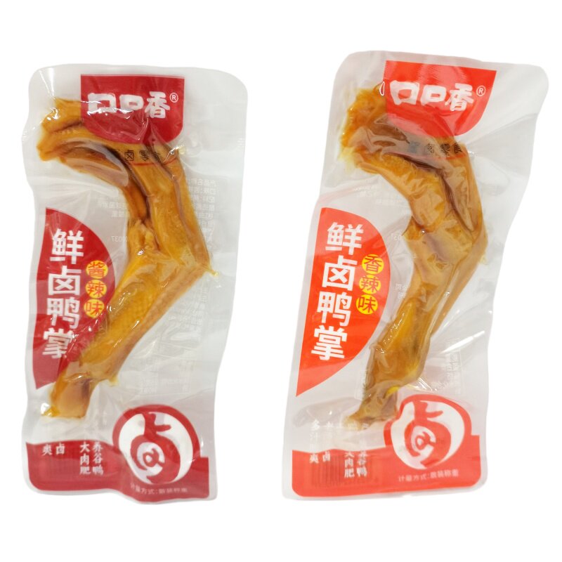 口口香鲜卤鸭掌香辣味酱辣鸭爪