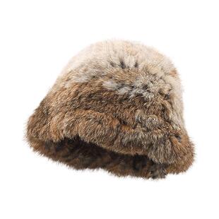 法国Montaigne/蒙田代购兔毛帽子女秋冬款保暖毛线帽显脸小渔夫帽