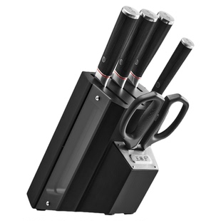 王麻子大马士革菜刀套装家用厨房切菜刀砍骨刀水果刀菜板全套组合