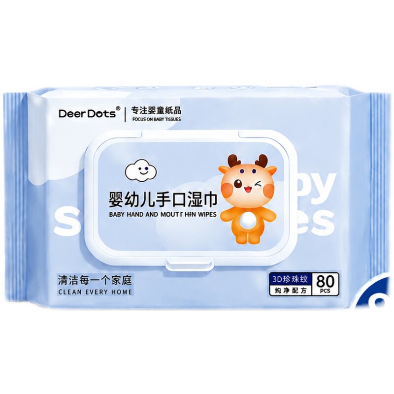 小鹿豆豆温润亲肤柔润湿巾轻柔清常规湿巾