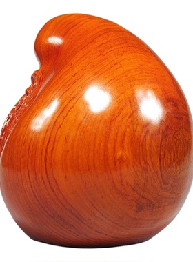 梨木雕刻寿星公像祝寿摆件