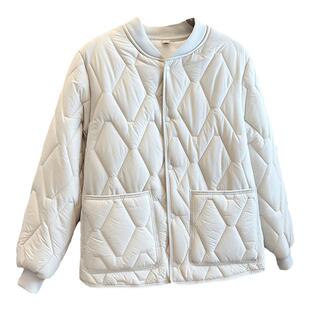 羊羔绒羽绒棉服女士冬季小个子大码内胆棉衣加绒加厚外套内穿棉袄