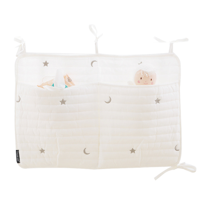 婴儿床头挂袋收纳袋纯棉面料