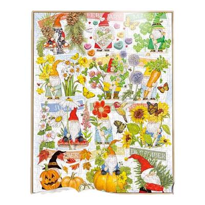 Cobble Hill拼图成人版1000片快乐小矮人的生活香草园大自然的书