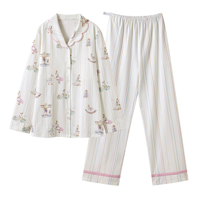 嫚熙幸运鹅秋冬牛油果纯棉月子服