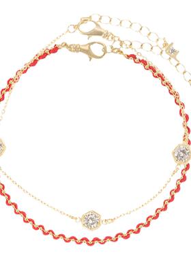 弗弗西FFX[红愿]双层红绳手链女设计师定制红色手绳轻奢小众精致