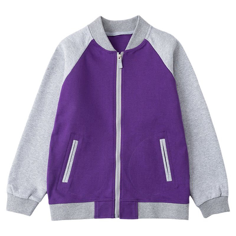 伊顿同款校服中小学生男女童春秋季紫色运动服外套校服班服套装