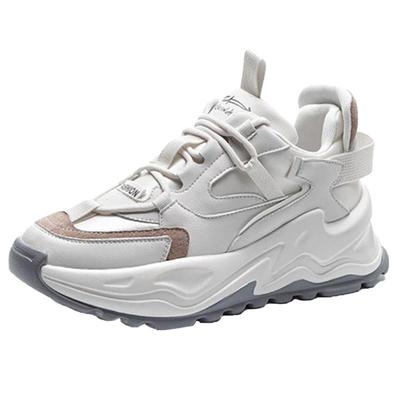 真皮鞋子厚底运动薄款