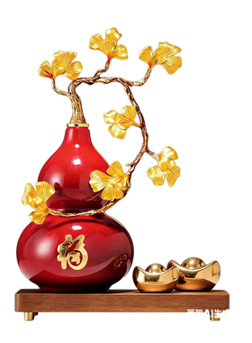 客厅陶瓷葫芦摆件珐琅彩