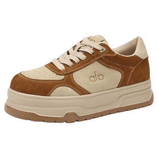 厚底增高休闲鞋女2025秋冬新款真皮软底不闷脚百搭轻便运动板鞋子