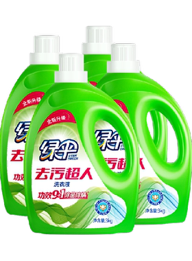 绿伞装洗衣液玉兰幽香3kg*4瓶