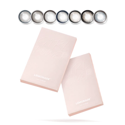 美瞳日抛10片装大直径LEMONADE彩色隐形近视眼镜女正品官网三明治