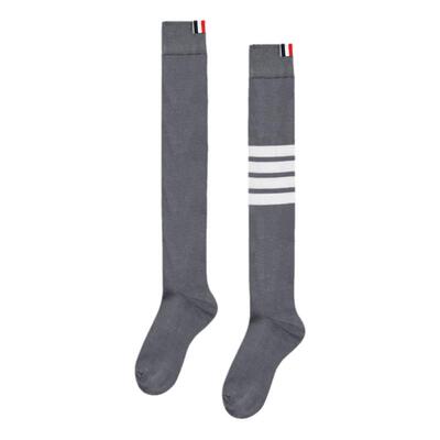 TB过膝袜四杠平纹面料