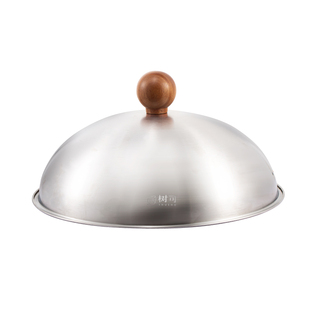 树可304不锈钢锅盖加高家用盖子圆型20-28cm炒菜炒锅高拱盖铁锅盖