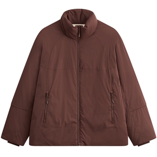 MODE COMMUTER | MC锦氨四面弹混纺梭织耐磨充绒立领短款羽绒服