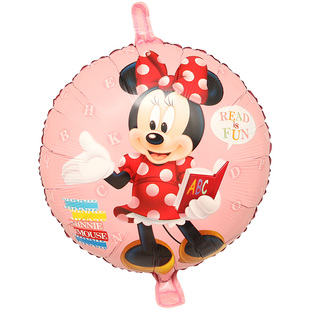 卡通铝膜气球 儿童生日气球 宝宝百日布置可爱米奇米妮铝箔气球