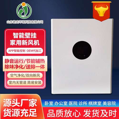柜式单向流新风换气机初中高效过滤新风机壁挂式全屋净化器静音