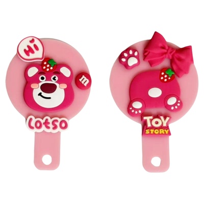 爱玛熊粒粒粉色电动车装饰品