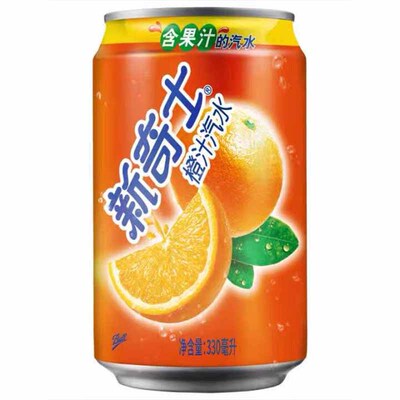 屈臣氏新奇士橙汁果汁饮料汽水