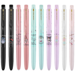 字度丨日本三菱三丽鸥限定顺滑中性笔库洛米玉桂狗黑色UMN155考试