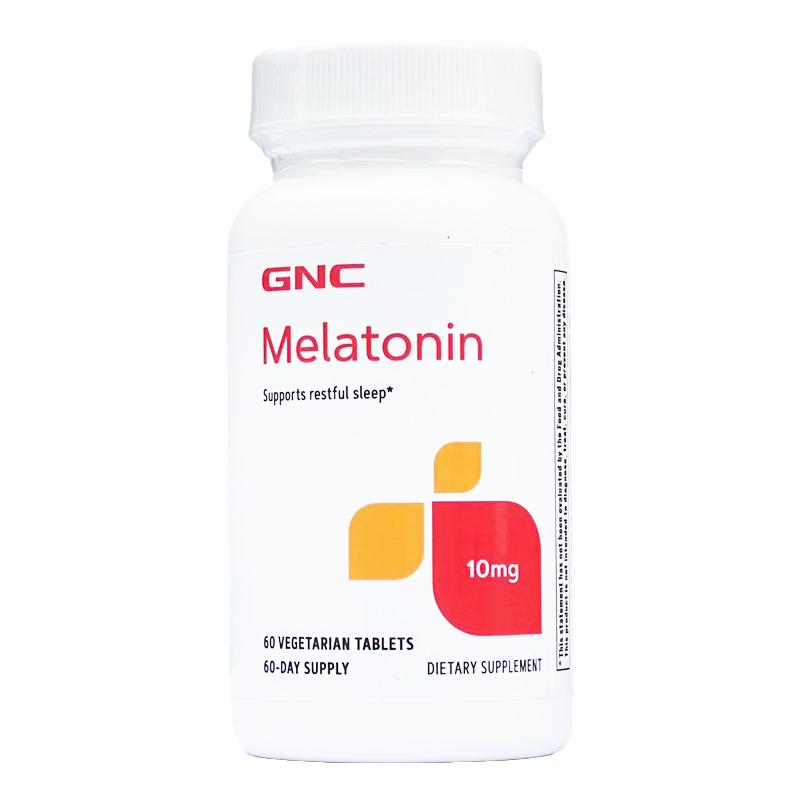 GNC高含量褪黑素片10mg深度睡眠