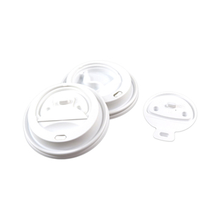 8oz 8.0cm白色黑色开关扣盖平口盖一次性纸杯咖啡杯盖100个外卖