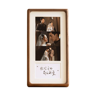 宝宝满月百天周岁成长纪念宫格实木相框定制diy打印照片拼图摆台