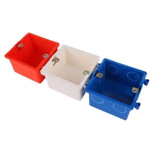 浅槽式三正PVC86拼装接线暗盒20孔预埋红蓝白色75组合式100穿筋盒