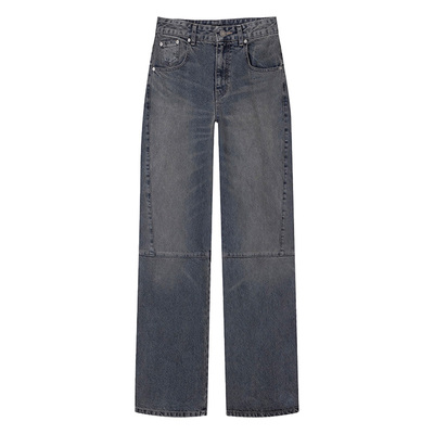 RAIVE直筒分割设计牛仔裤