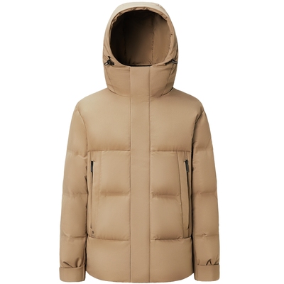 千仞岗连帽短款羽绒服