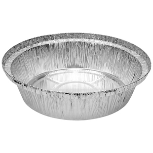 7寸锡纸盘一次性圆形蒸饭烘焙锡纸碗大号耐高温外卖打包铝箔餐盒