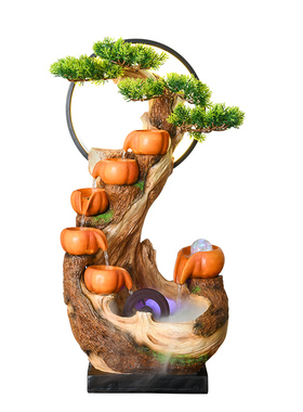 假山流水生财摆件循环水景