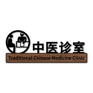 中医诊室门牌诊所标识牌中医馆门牌中医科室牌诊断室治疗室标示牌理疗室中药房牌贴纸定做中医馆温馨提示牌贴