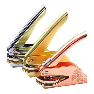 火漆印章手钳台式钢印婚礼请柬印logo钢印订制火漆金色案压花钢印