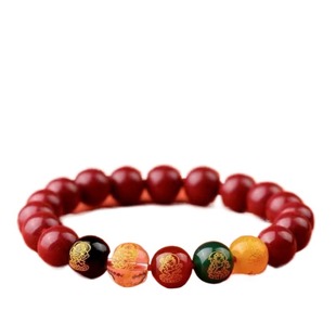 全网爆款朱砂紫金砂五路财神招米转运男女款手链百搭貔貅手串佩戴