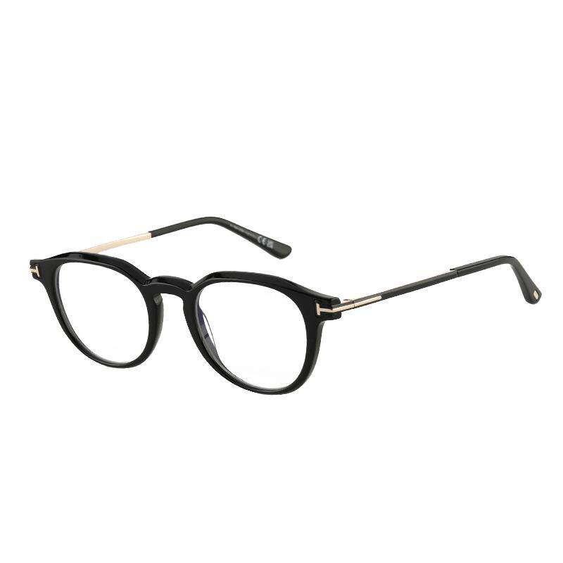 【自营】TomFord汤姆福特眼镜时尚圆框复古金属镜架男女 TF6125-B