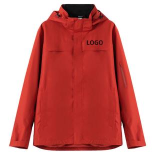 拓路者冲锋衣定制logo工服印字校服可拆卸三合一快递工作服订做