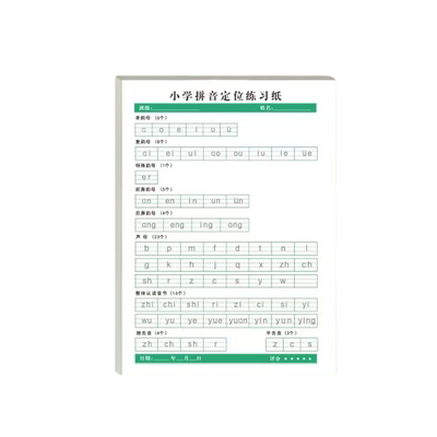小学拼音定位默写纸专项训练