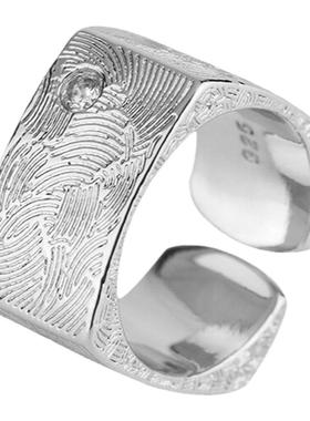 ionsshop高级男钻宽面大码戒指