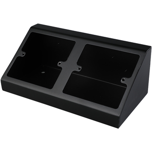 三角斜式台面86插座底盒实验室岛式插座盒45度明装桌面插座不锈钢