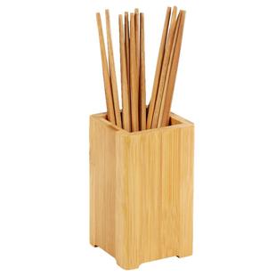 创意竹木筷子筒筷笼餐具勺子筷子收纳盒沥水架笔筒定制logo刻字