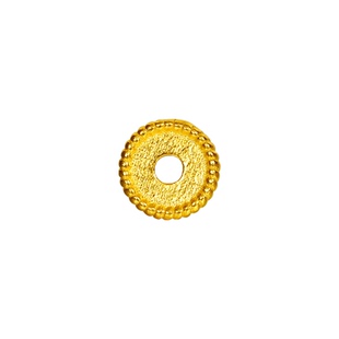 老克勒古法黄金999足金麻花纹隔片实心垫片小配件DIY手工金送礼女