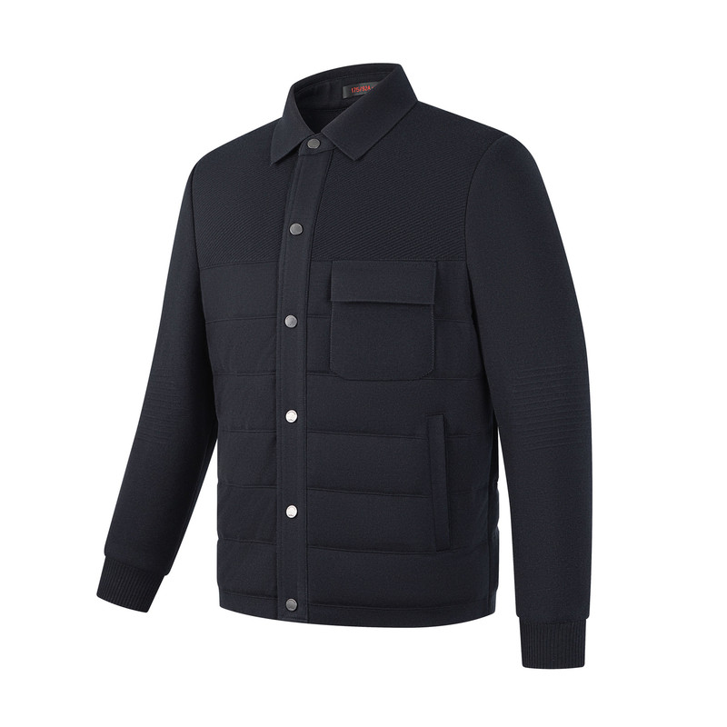 柒牌男装针织羽绒服白鸭绒外套