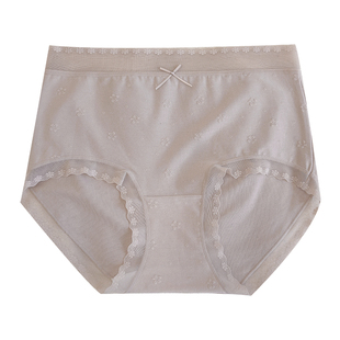 女士内裤中腰蕾丝无痕不夹臀少女三角裤透气纯欲软糯短裤2026新款