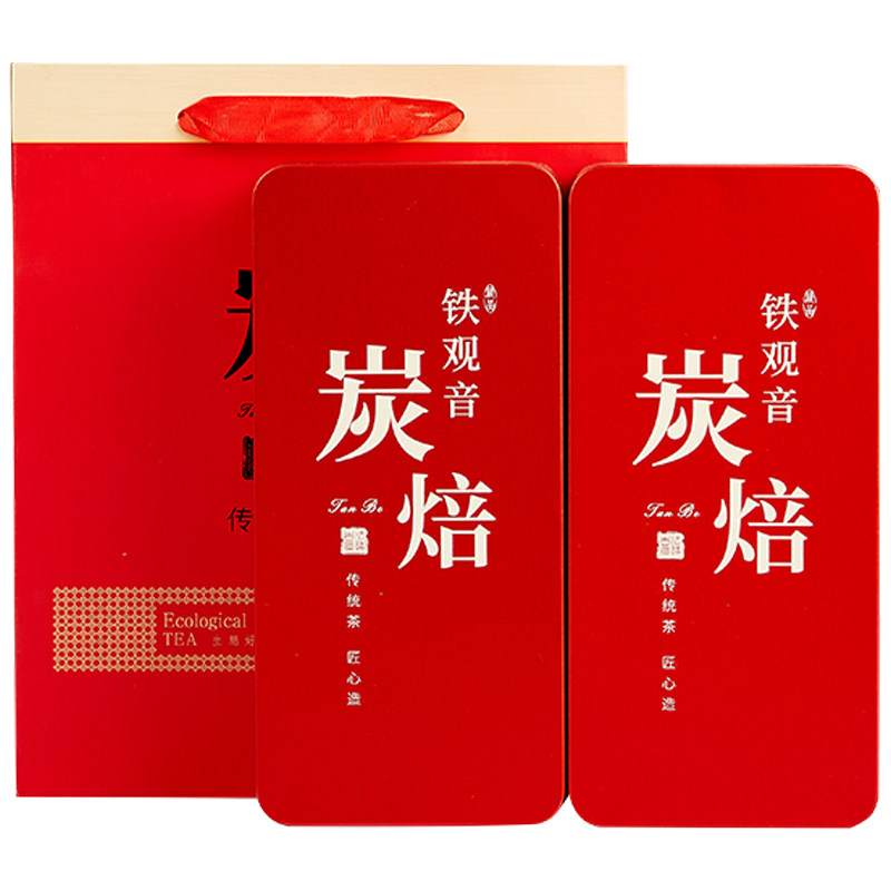 传统炭焙铁观音炒米香铁盒装500g
