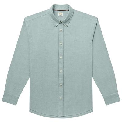 【挺括牛津纺】Hazzys哈吉斯男装春季通勤纯棉衬衣宽松版长袖衬衫