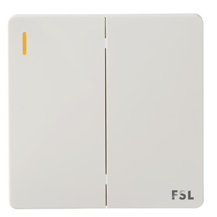 佛山照明家用86型暗装墙壁一开五孔大板白色电源多孔开关插座面板